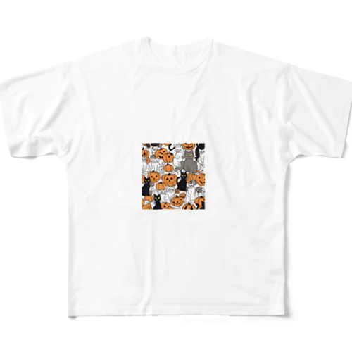 猫ハロウィン All-Over Print T-Shirt