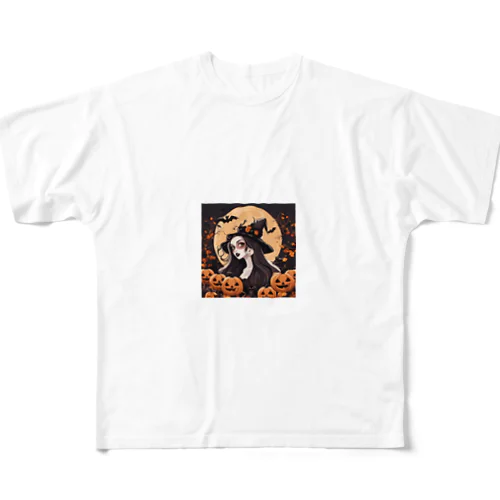 ハロウィン　魔女 All-Over Print T-Shirt