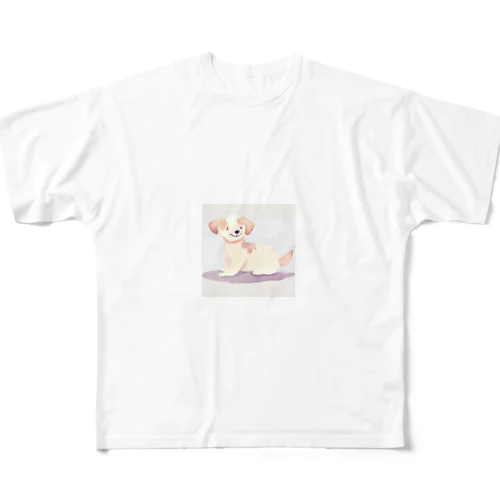 忠犬　Qちゃん フルグラフィックTシャツ
