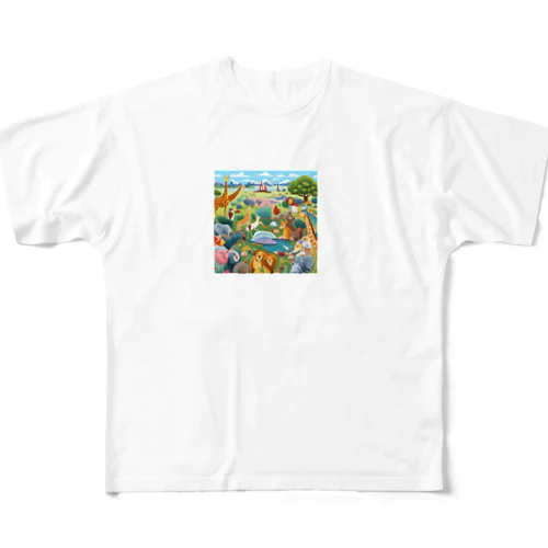 自然の動物園 All-Over Print T-Shirt