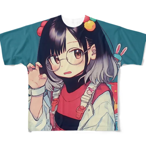 カラフルな世界 フルグラフィックTシャツ