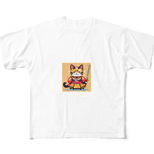 戦国武将猫 フルグラフィックTシャツ