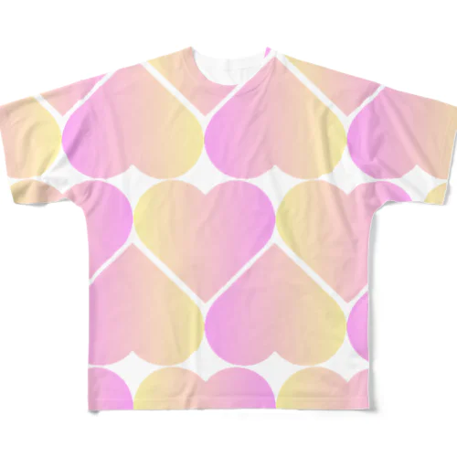 lots of hearts フルグラフィックTシャツ