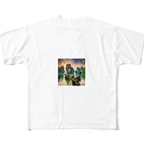 タイの美しい海と夕暮れ All-Over Print T-Shirt