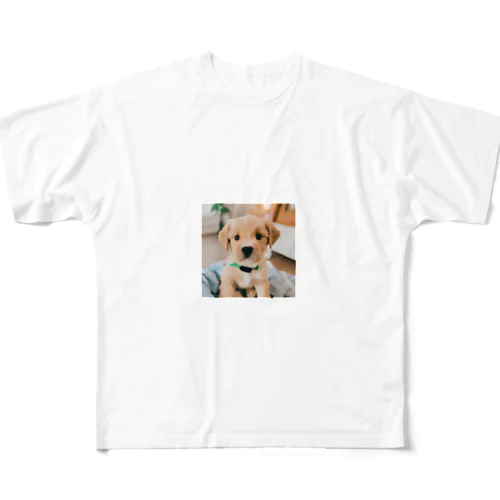 可愛い子犬のムギちゃん！ フルグラフィックTシャツ