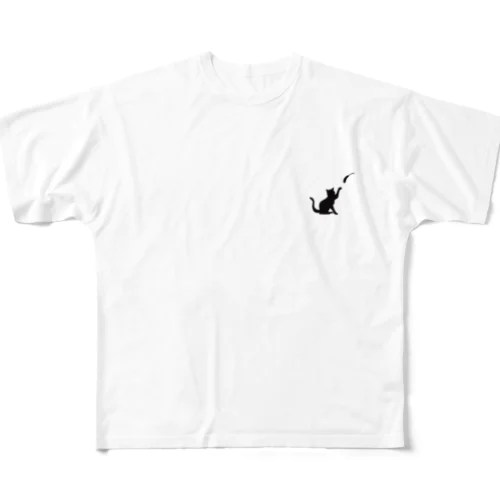 ネコじゃらしBK All-Over Print T-Shirt