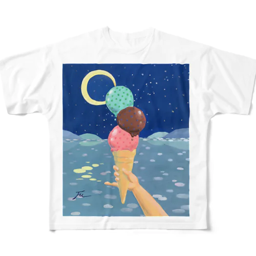 Aqours アイス フルグラフィックTシャツ