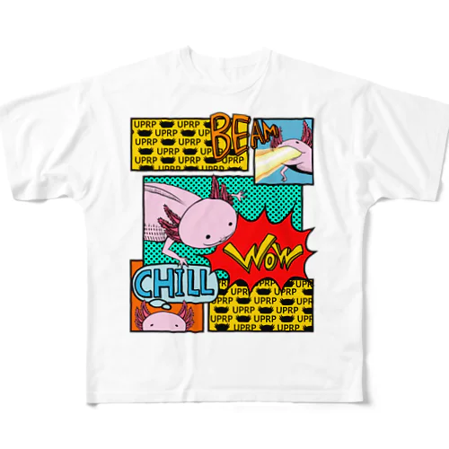 アメコミ風サラマンダー All-Over Print T-Shirt