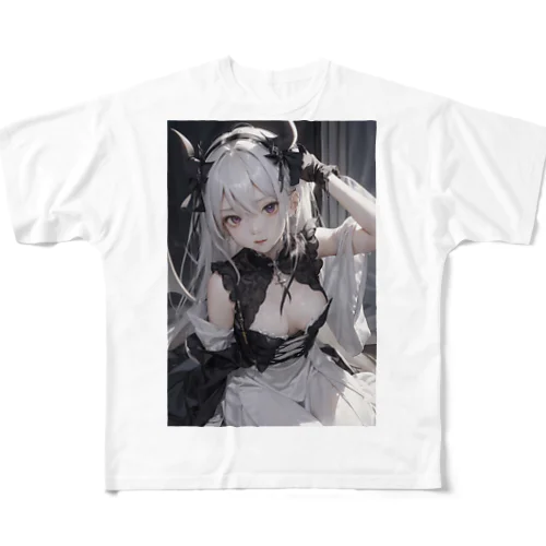 美少女悪魔 フルグラフィックTシャツ