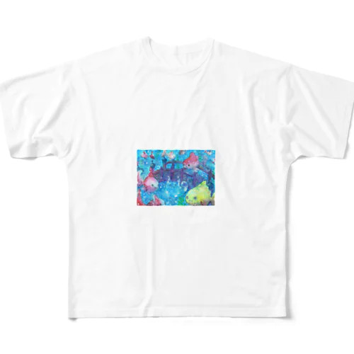 金魚とスケスケニャメクジ All-Over Print T-Shirt