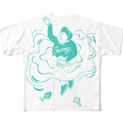 Super Positive Mint All-Over Print T-Shirt