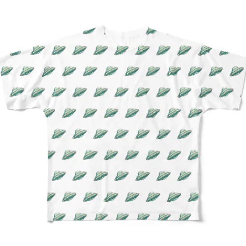 UFO No.1 Pattern All-Over Print T-Shirt
