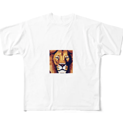 ドット絵ライオン All-Over Print T-Shirt