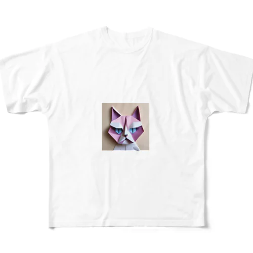 折り紙アニマル・ワシ猫ですねん！ フルグラフィックTシャツ