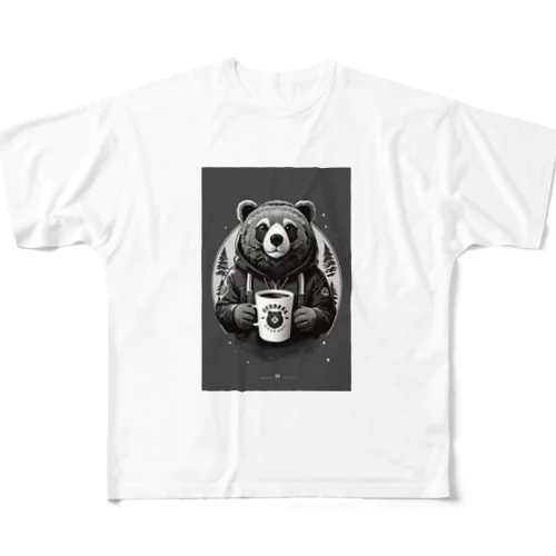 くまのマグカップを持つ熊くん All-Over Print T-Shirt