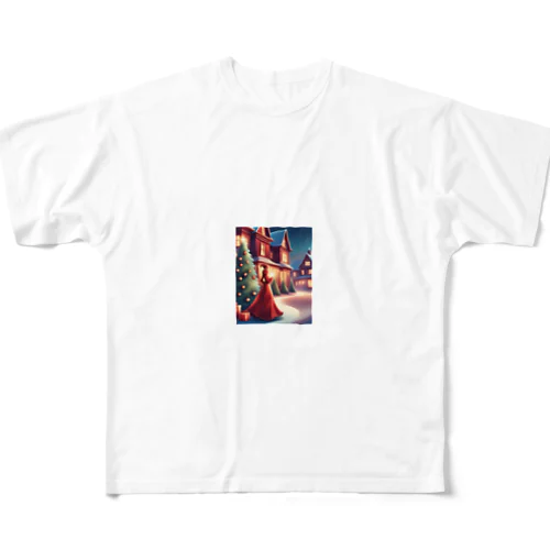幻想的なクリスマスのイラストグッズ All-Over Print T-Shirt