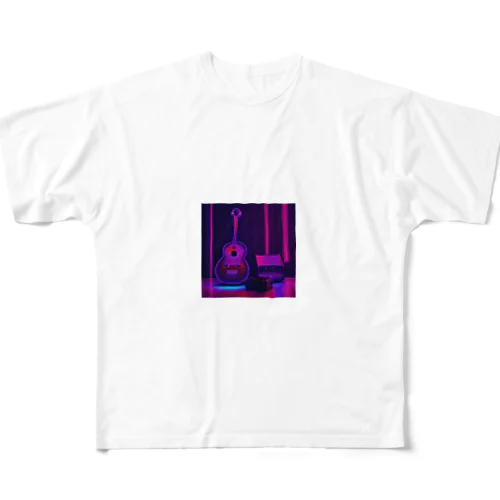 Guitar The Neon All-Over Print T-Shirt