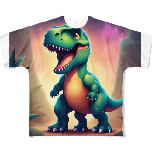 可愛いティラノサウルス All-Over Print T-Shirt