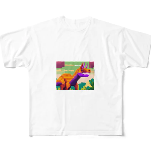 恐竜㉓ All-Over Print T-Shirt