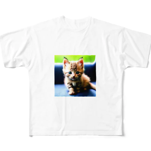 子猫 フルグラフィックTシャツ