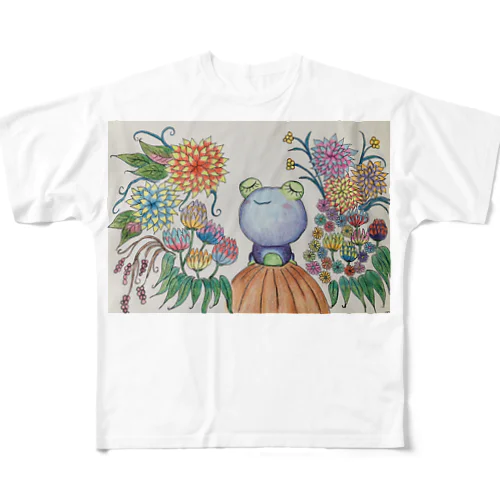 カラフルかえる All-Over Print T-Shirt