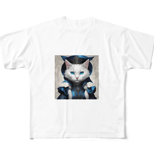 帽子屋ねこ All-Over Print T-Shirt