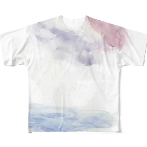 水面と生き物のゆらめき All-Over Print T-Shirt