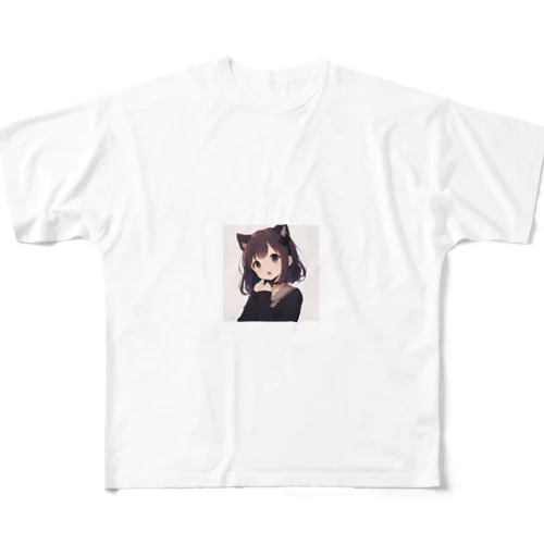 猫耳っ娘 All-Over Print T-Shirt