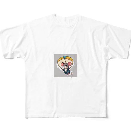 ハンググライダーネズミ All-Over Print T-Shirt