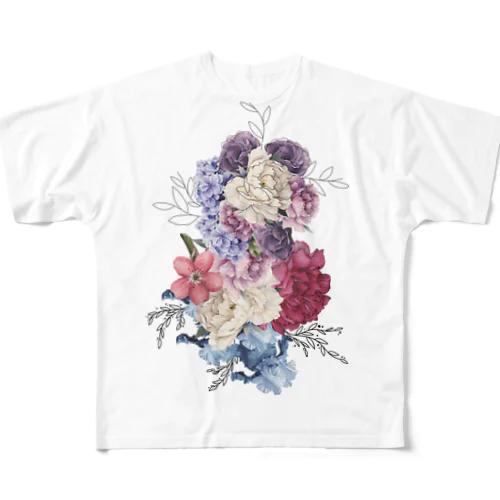 bouquet　花束 フルグラフィックTシャツ