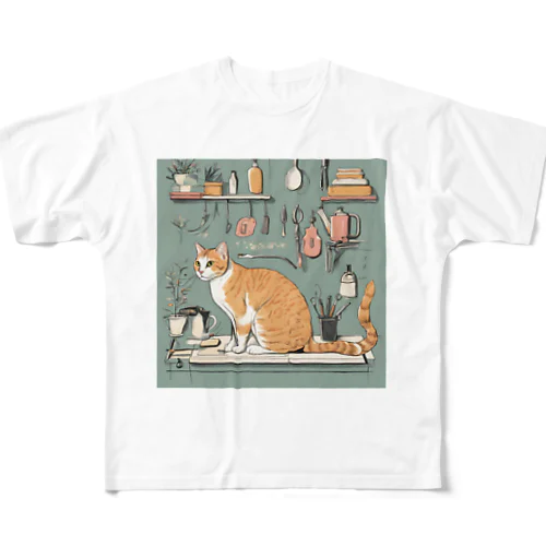 House Cat フルグラフィックTシャツ