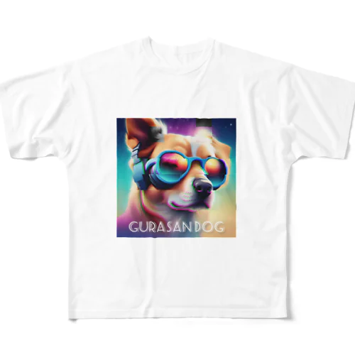 グラサンドッグ#001 フルグラフィックTシャツ
