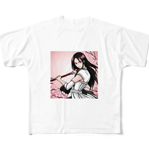 女戦士 フルグラフィックTシャツ