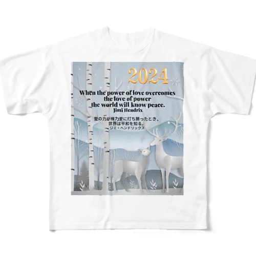 2024 　名言 フルグラフィックTシャツ