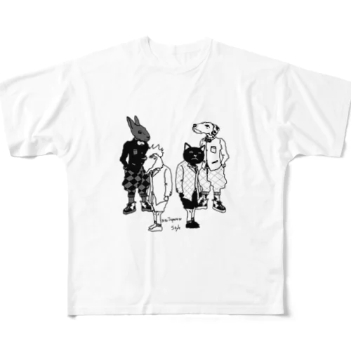 animals フルグラフィックTシャツ
