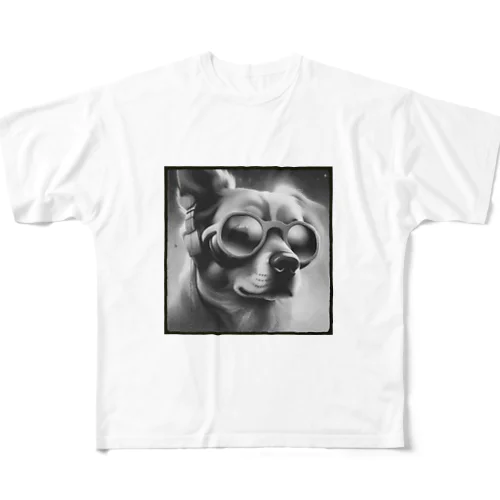 グラサンドッグ#002 フルグラフィックTシャツ