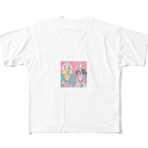 4人の女の子 All-Over Print T-Shirt