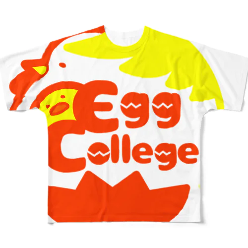 Egg college 公式 풀그래픽 티셔츠