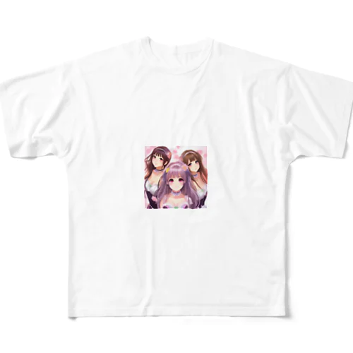 かわいいアイドルグループ美少女 All-Over Print T-Shirt