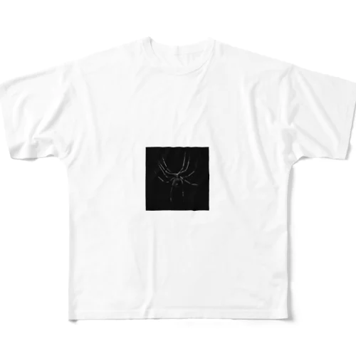 蜘蛛 フルグラフィックTシャツ