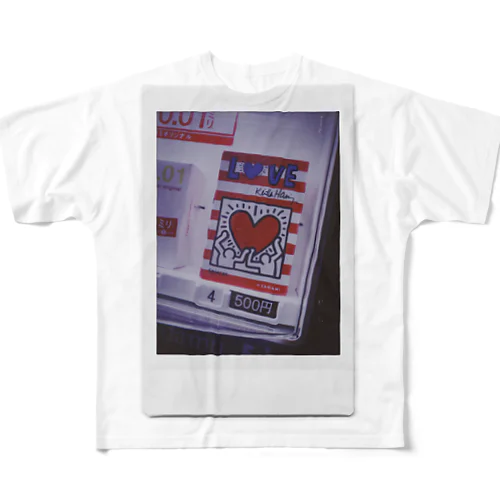 love & peace フルグラフィックTシャツ