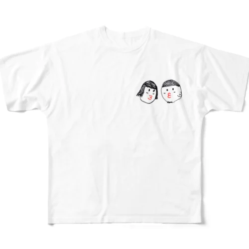 しゅむしゅむ君としゅむしゅむちゃん フルグラフィックTシャツ