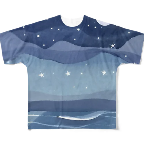 星空の夜 フルグラフィックTシャツ