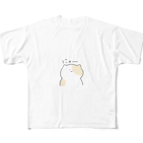 ねこ フルグラフィックTシャツ