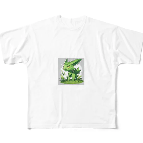 緑のモンスター フルグラフィックTシャツ