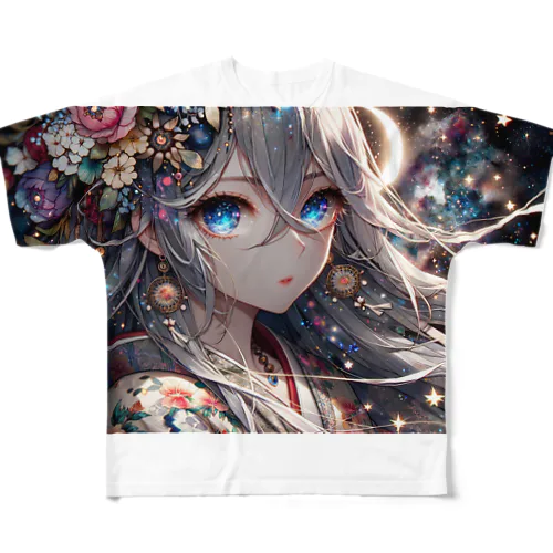 月下の神秘的な夜 All-Over Print T-Shirt