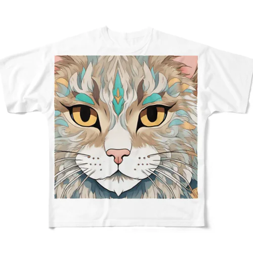 猫の魅力 フルグラフィックTシャツ
