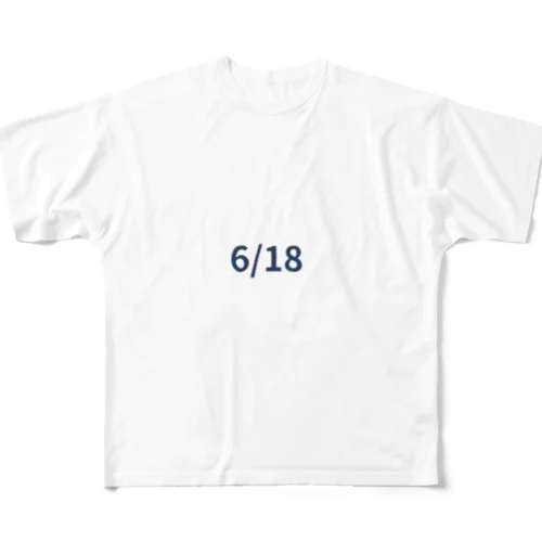 日付グッズ　6/18バージョン All-Over Print T-Shirt