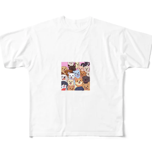 癒しのわんちゃん All-Over Print T-Shirt