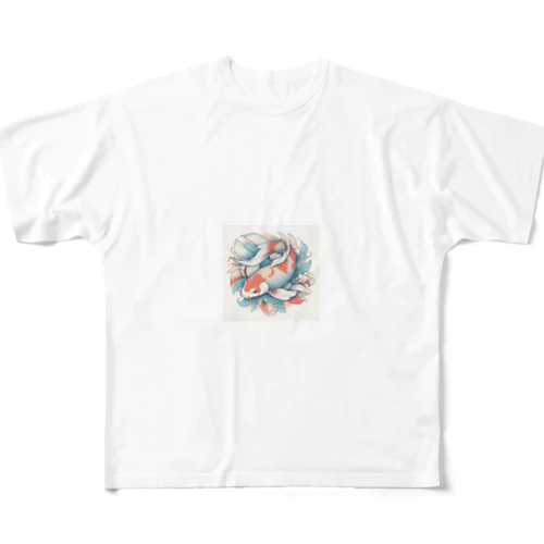 鯉のカラーイラスト All-Over Print T-Shirt